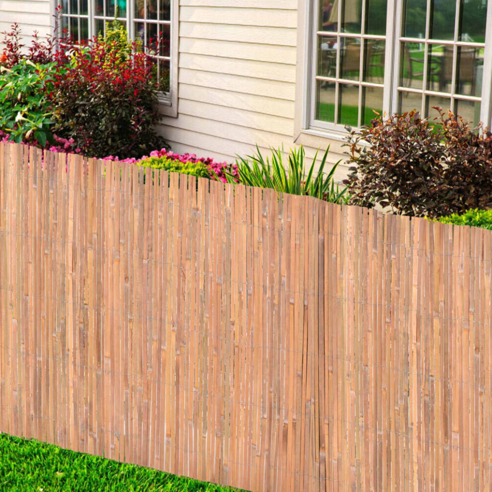 vidaXL 2x Bamboo Fences 100x400cm Garden Patio Barrier Enclosure Fence Panel