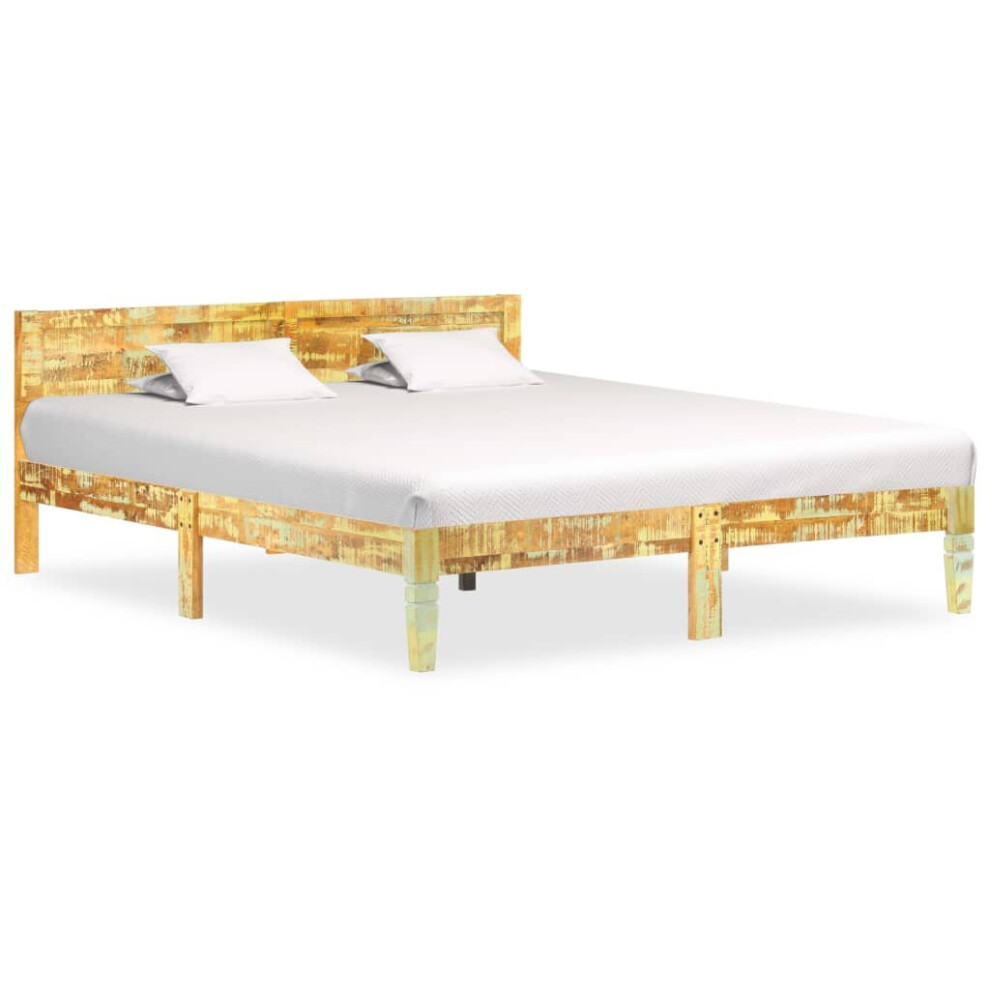 vidaXL Bed Frame Bed Base Bedstead Solid Reclaimed Wood 180x200 cm Super King