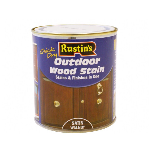 Rustins Rustins Quick Dry Exterior Woodstain Satin Walnut 500ml