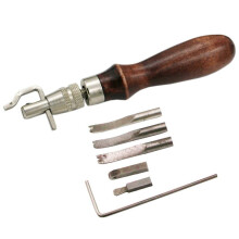 7Pcs/Set Leather Punch Tool Adjustable DIY Crafts Cutting Edge Stitching Groover