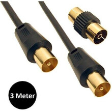 (3 Meter , Black ) Viewi 3C-2V Cable TV Aerial Lead Coaxial Cable Coax RF 75 OHM 3C-2V