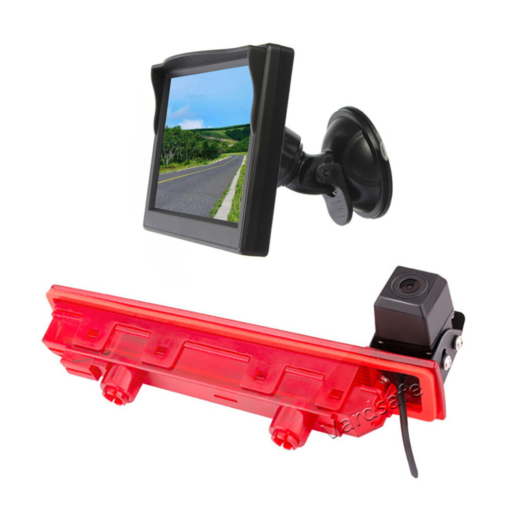Reversing Camera & Suction Cup Rear View Monitor For Volkswagen Vw Transporter T5 / T6 (With Twin Rear Doors) Light 788397175982
