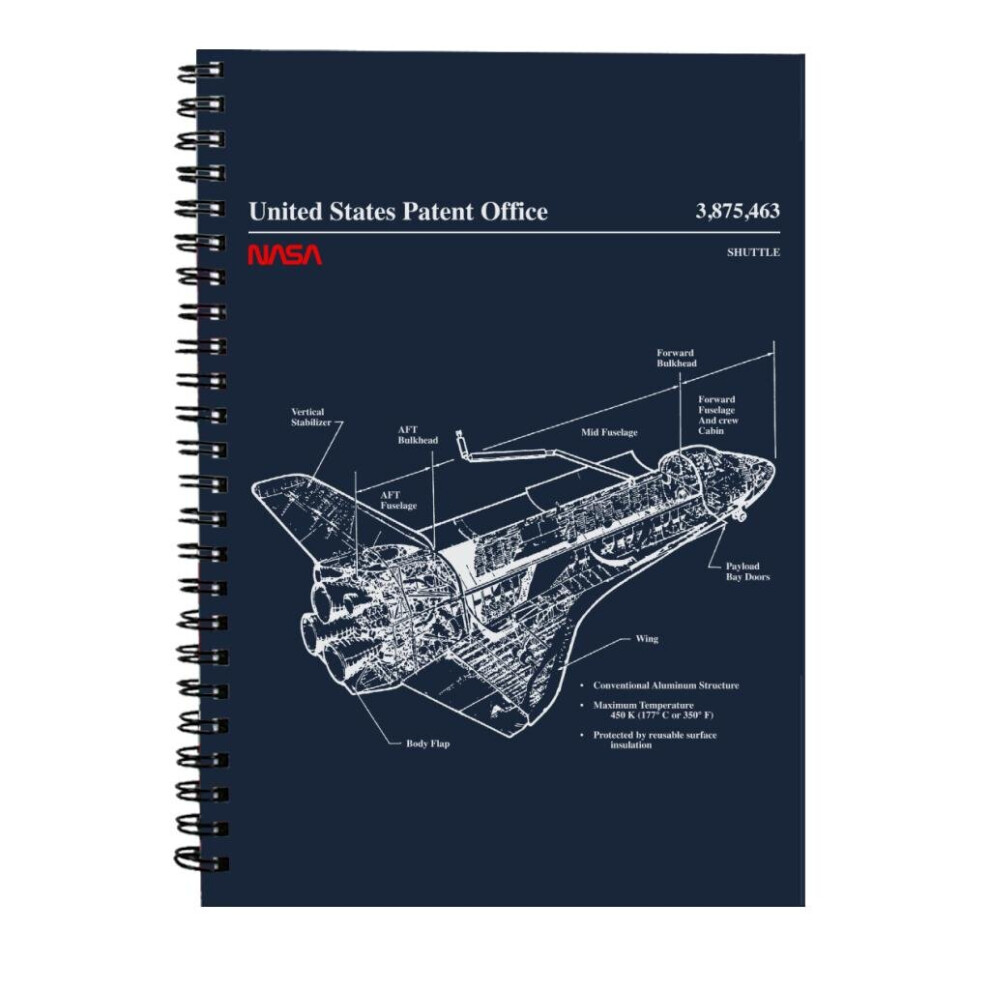 NASA Shuttle Structure Blueprint Spiral Notebook