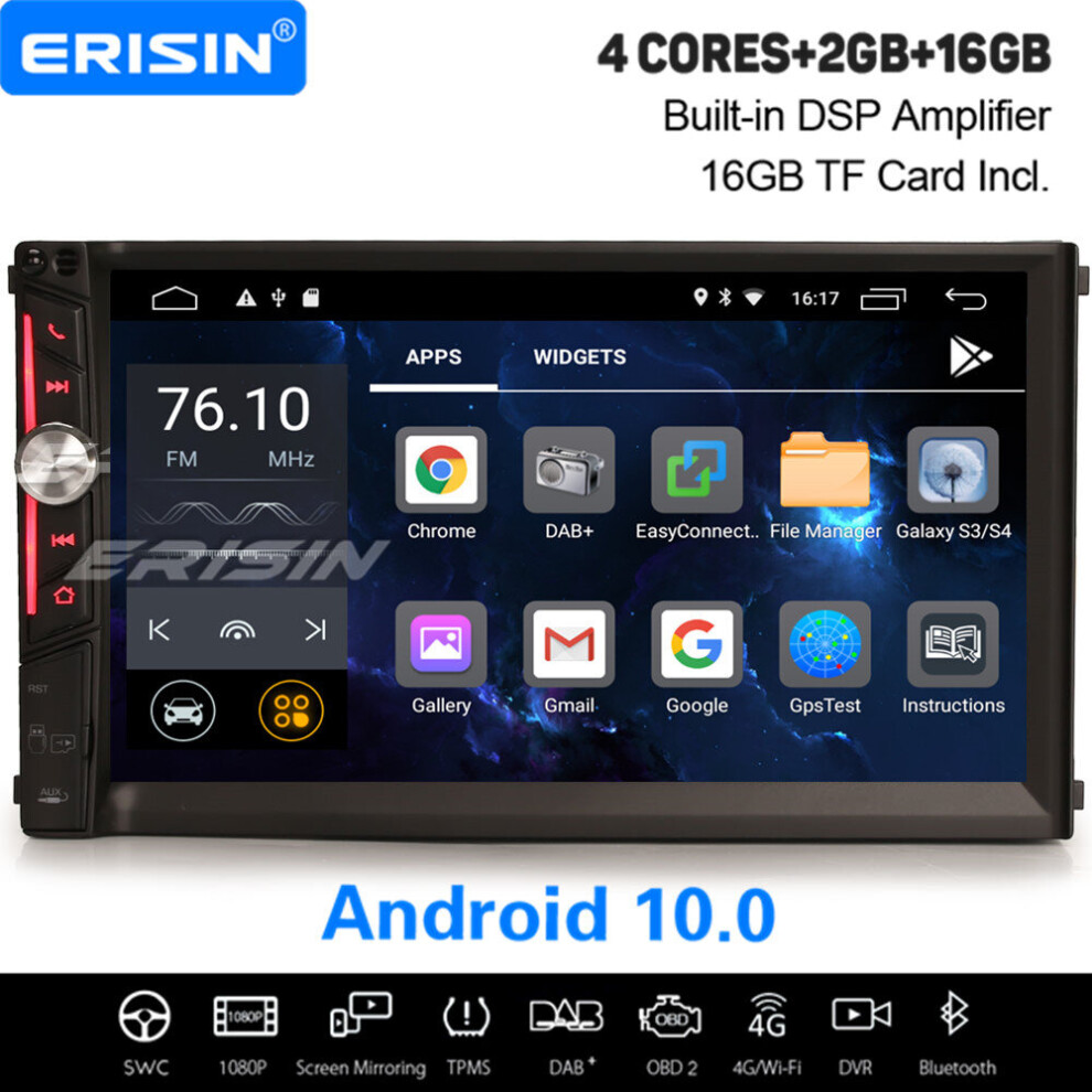 Android 10.0 Universal Double 2Din Car Stereo Obd2 Wifi Dsp Dab+ Navi Bt Tpms 631851157201