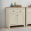 Timber Art Design UK Lisbon Compact 2 Doors 2 Drawer Sideboard Storage Cupboard Cream Oak 1