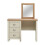 Timber Art Design UK Lisbon Dressing Table 3 Drawer Set Cream Makeup Desk Stool Mirror 3