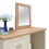 Timber Art Design UK Lisbon Dressing Table 3 Drawer Set Cream Makeup Desk Stool Mirror 6
