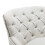 Living And Home Classic Linen Buttoned-Back Armchair on Solid Wood Legs - Plush, Supportive, Timeless Beige 6