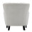 Living And Home Classic Linen Buttoned-Back Armchair on Solid Wood Legs - Plush, Supportive, Timeless Beige 5