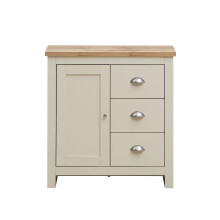 Lisbon 1 Door 3 Drawer Storage Cabinet Sideboard Cream