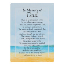 Memorial Grave Card In Memory of Dad 16.5cm x 12cm waterproof