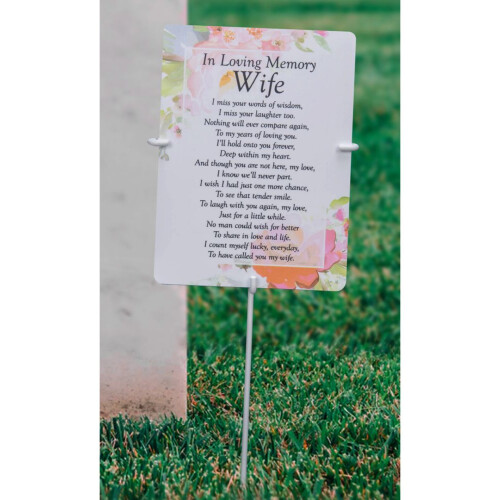 Outdoor memorial card ground stake 30cm x 13cm (card not included)