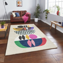 (150x230cm) Inaluxe Neon IX11 Rugs in Multi Modern Hand Made Stylish Abstract Mats