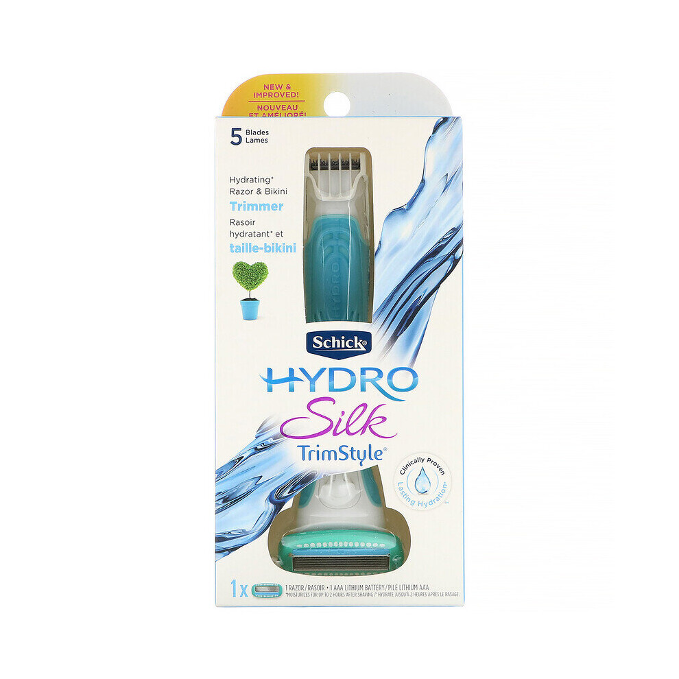 Photos - Razor / Razor Blade Schick Hydro Silk TrimStyle Moisturizing Razor for Women with Bikini Trimmer