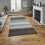 Think Rugs (120x170cm) Modern Elements EL2267 Stripe Hand Made Wool Rugs in Grey Abstract Soft Mats 1