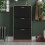 Vida Designs (Walnut & Black) 3 Drawer Shoe Cabinet Pull Out Hallway Storage 4