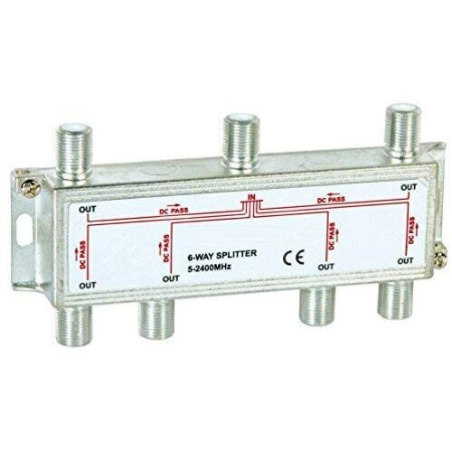 (6 Way) Viewi Multi Way Cable TV Splitter