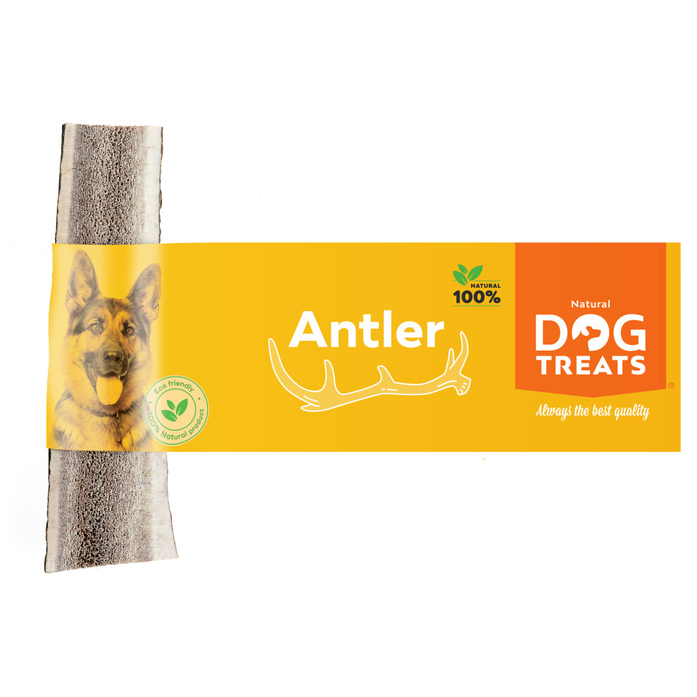 (Size Medium) Natural Dog Treats Split Antler Natural Deer Dog Chew Toy Waterproof Long Lasting Dog Chew Bone