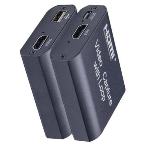 HDMI Video Capture Card Loop Out Support USB 2.0 Grabber Streaming Live Records 2
