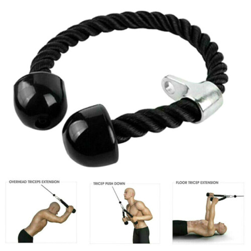 Lat Bicep Tricep Ropes Pull Down Rope Cable Attachment Handle Gym Multigym Home