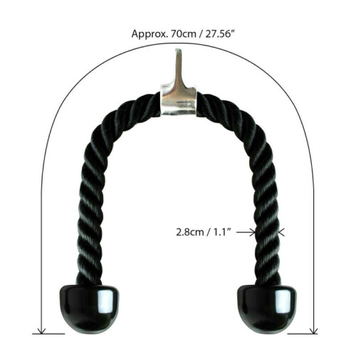 Lat Bicep Tricep Ropes Pull Down Rope Cable Attachment Handle Gym Multigym Home 2