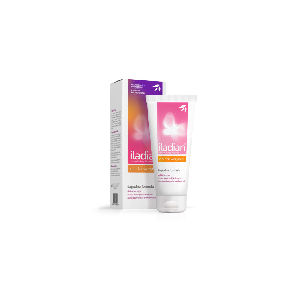 Iladian Intimate Hygiene Gel for Girls 150 ml - Hypoallergenic, pH-balanced, gentle cleansing from age 3 to first menstruation; SLS/paraben-free