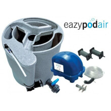 (Grey) Evolution Aqua Eazy (Easy) Pod Air With Air Pump Pond and Koi Filter System