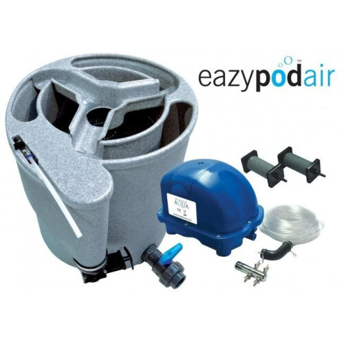 Evolution Aqua (Grey) Evolution Aqua Eazy (Easy) Pod Air With Air Pump Pond and Koi Filter System
