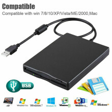 3.5inch USB External Portable Floppy Disk Drive Diskette for Laptop