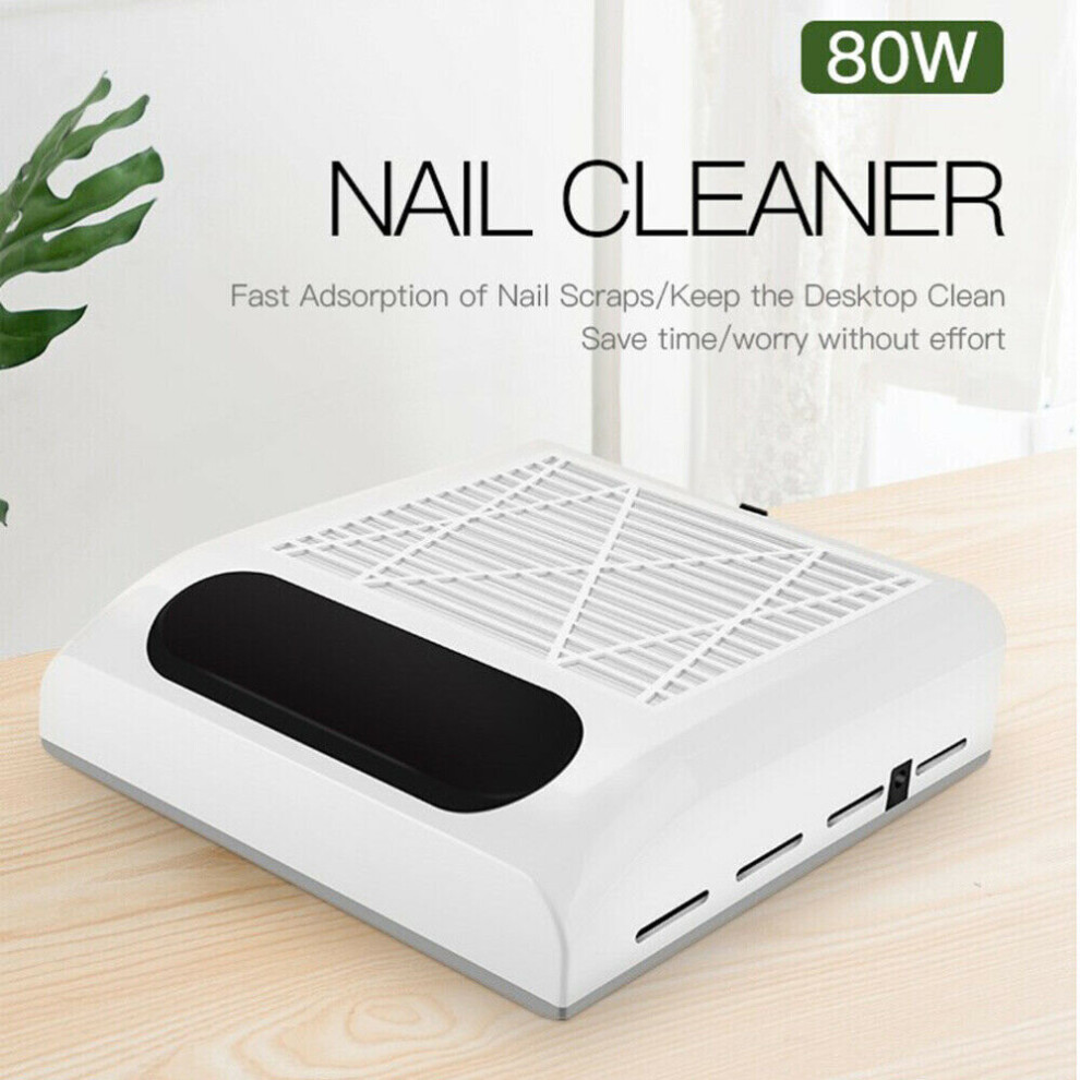 80W Nail Art Vacuum Suction Dust Collector Machine Manicure Tool