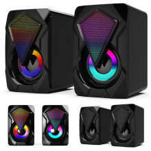 Portable Mini Computer Speakers 2.0 USB Powered Stereo 3.5mm Jack for PC Laptop