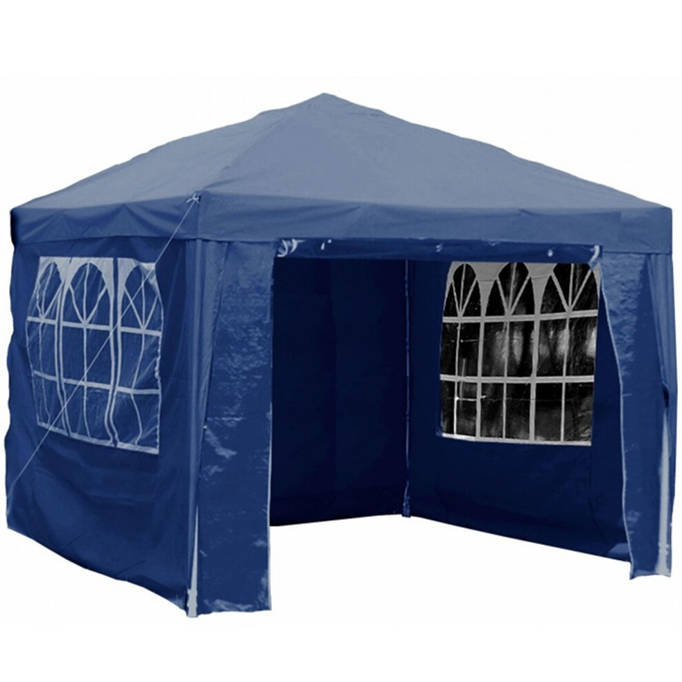 (Blue) Gr8 Garden Gazebo With Sides 3x3m | Outdoor Party Tent