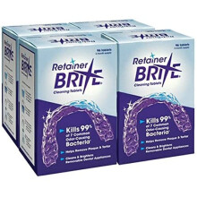 (96 Count (Pack of 4)) Retainer Brite Cleaning Tablets