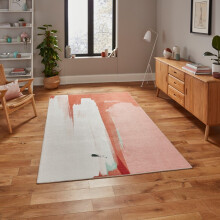 (120x170cm) AB0156 Modern Abstract Rug by Michelle Collins in Terra Ivory Hand Made Soft Mats