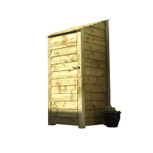 (6ft, Light Green) Wooden Log Store With Door - Standard Roof (L-79cm, H-126cm / 180cm, W-81cm)