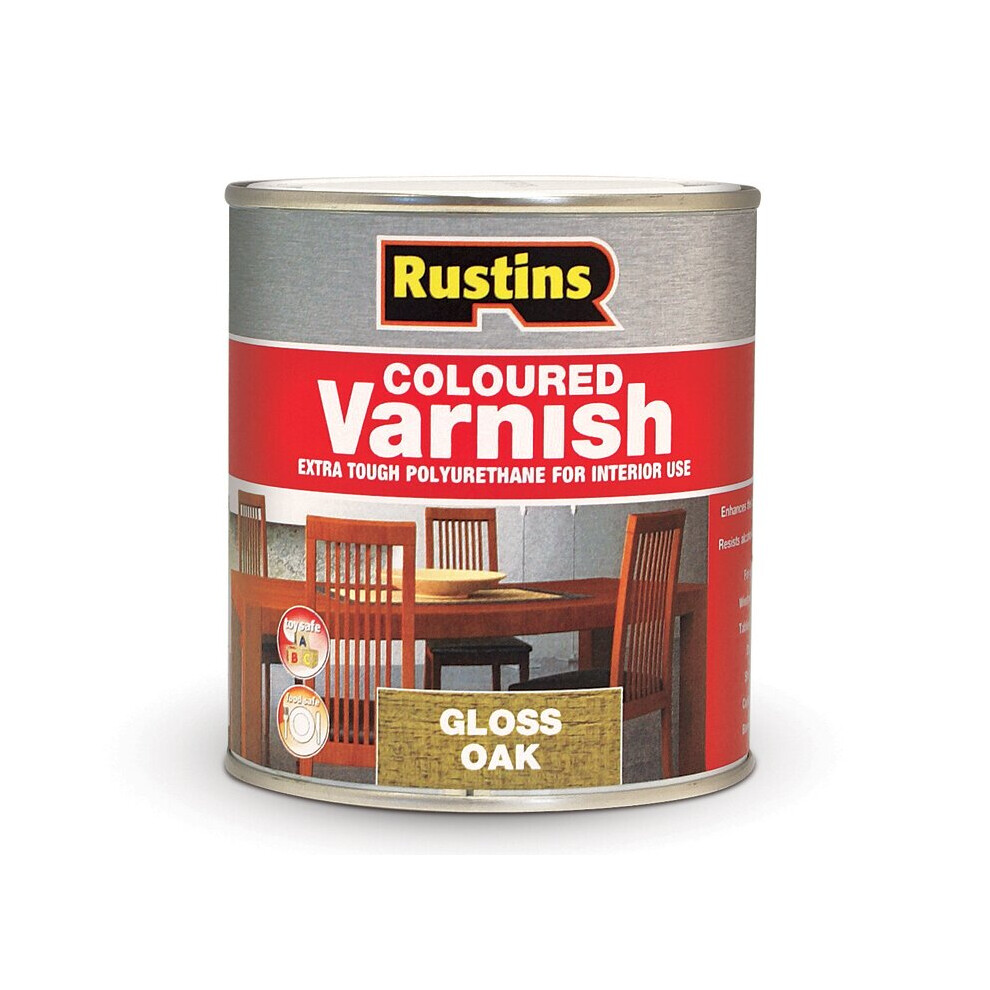 Rustins Poly Varnish Stain Gloss Antique Pine 250ml