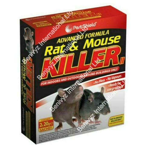 2 x 20g RAT MOUSE POISON BAIT KILLER -ADVANCED FORMULA-RODENTS CONTROL