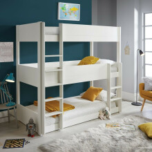 Sweden White Triple Sleeper Three Tier Bunk Bed