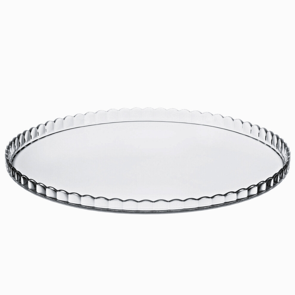 33cm Clear Glass Cake serving Plate Tray