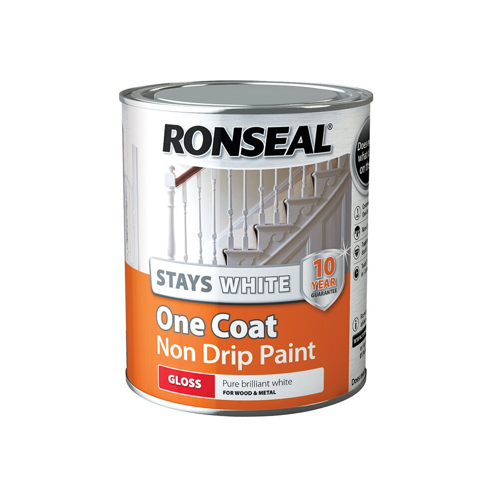 Ronseal Stay White One Coat Gloss 750ml