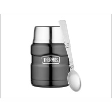 Thermos King Food Flask Stainless Steel Gunmetal 470ml 105053