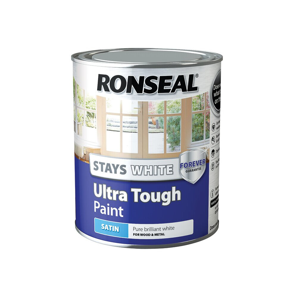 Ronseal Stay White Ultra Tough Satin 750ml