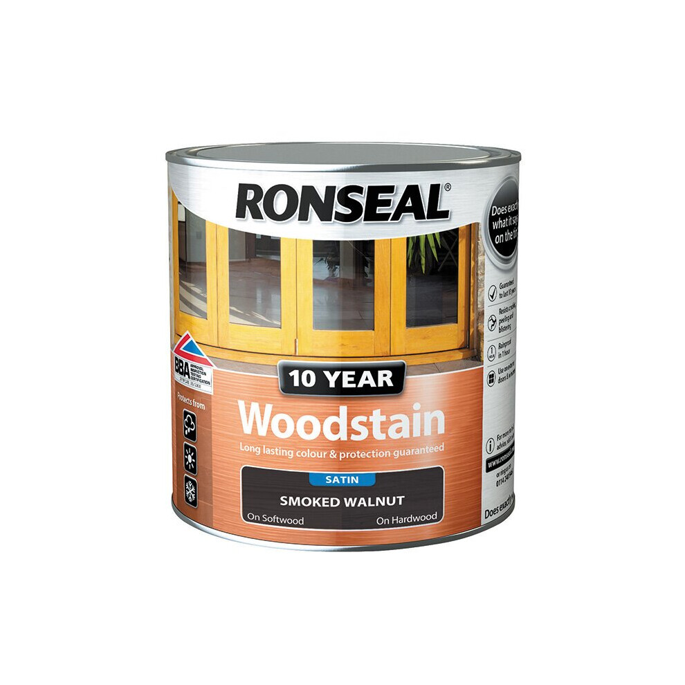 Ronseal 10 Year Woodstain Smoked Walnut 750ml