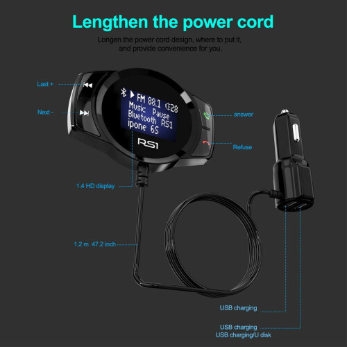 Wireless Bluetooth USB Car Kit FM Transmitter MP3 Player Handsfree 1
