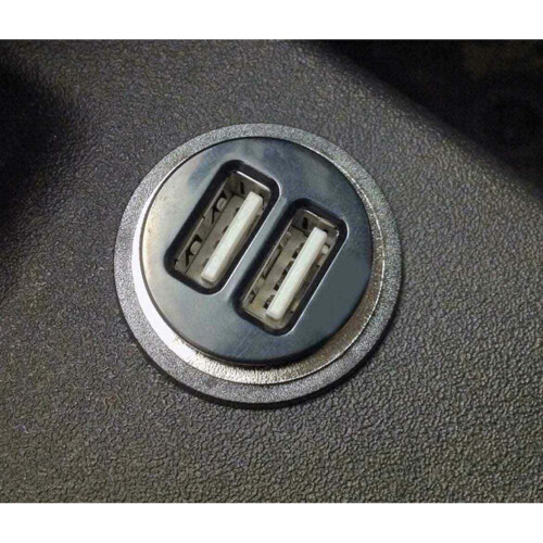 Cargador de coche USB de 12 W con dos tomas de encendedor 2