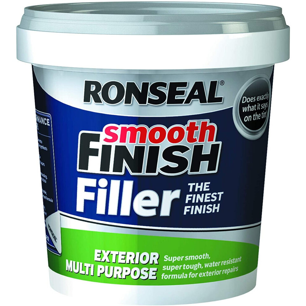 Ronseal Smooth Finish Exterior Multi Purpose Ready Mix Filler Tub 1.2 Kg Re-Sealable