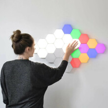(White & UK Plug) Touch Sensor Magnetic LED Night Light Module