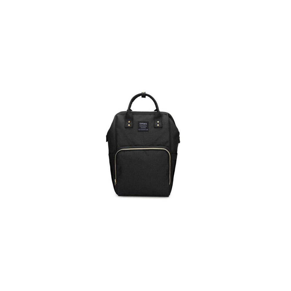 (Black) Mummy Bag Diaper Bag Baby Care Large Mom Backpack Black Alzsell