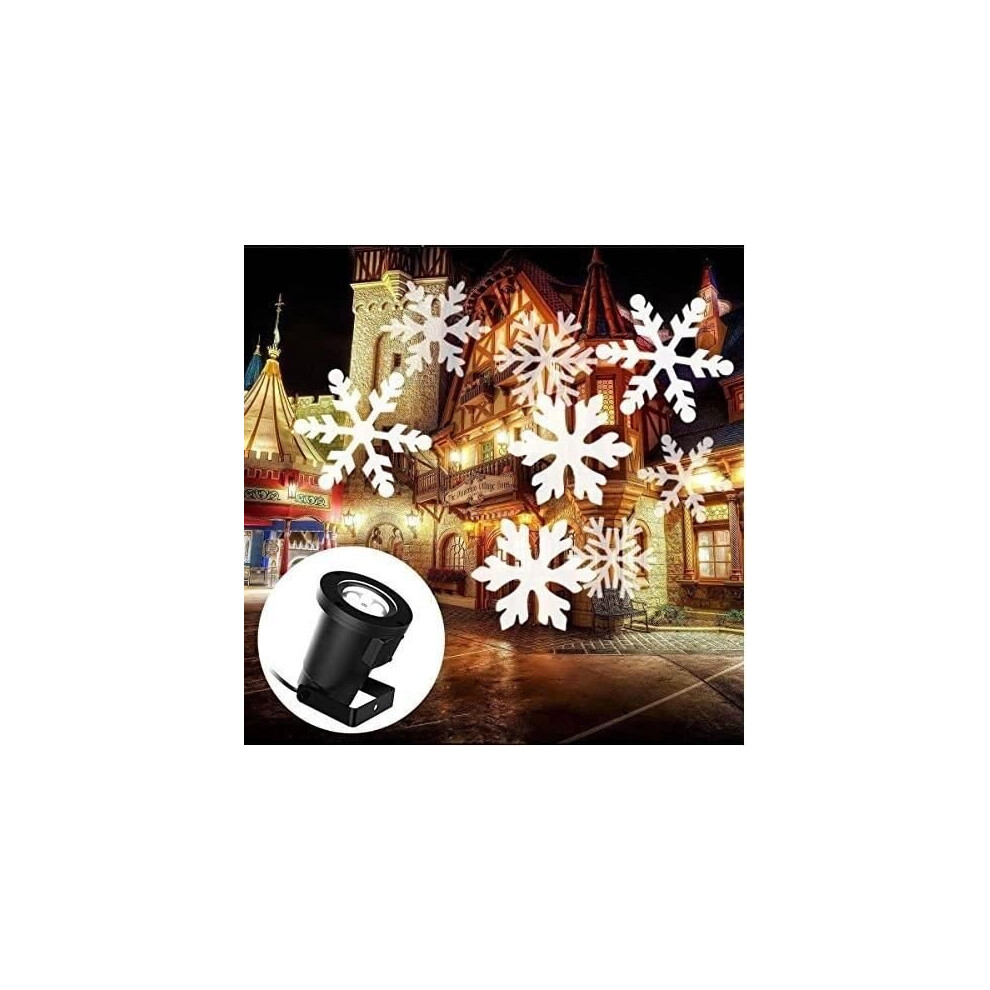 Outdoor Waterproof LED Snowflake Projector Indoor Christmas Lights Garden Decorations
