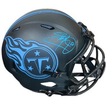 Athlon Sports CTBL-028435 Eddie George Signed Tennessee Titans Riddell Speed Eclipse FS Rep Helmet No.27 - Beckett Witnessed